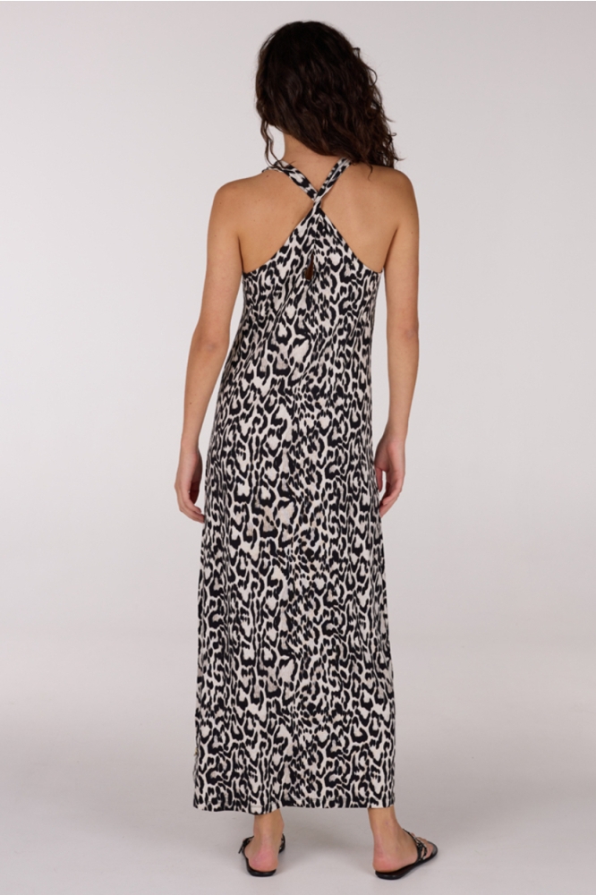FIORA HS25 JURK VA 571 LONG SLEEVELESS 000124 LEOPARD